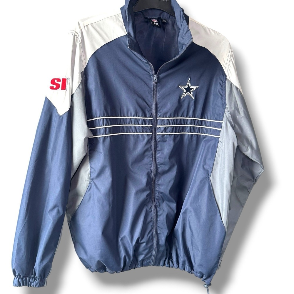 VTG Dallas Cowboys Jacket Mens Large NFL Windbreaker Sports Illustrated Large